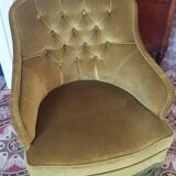 Bronze green toad armchair