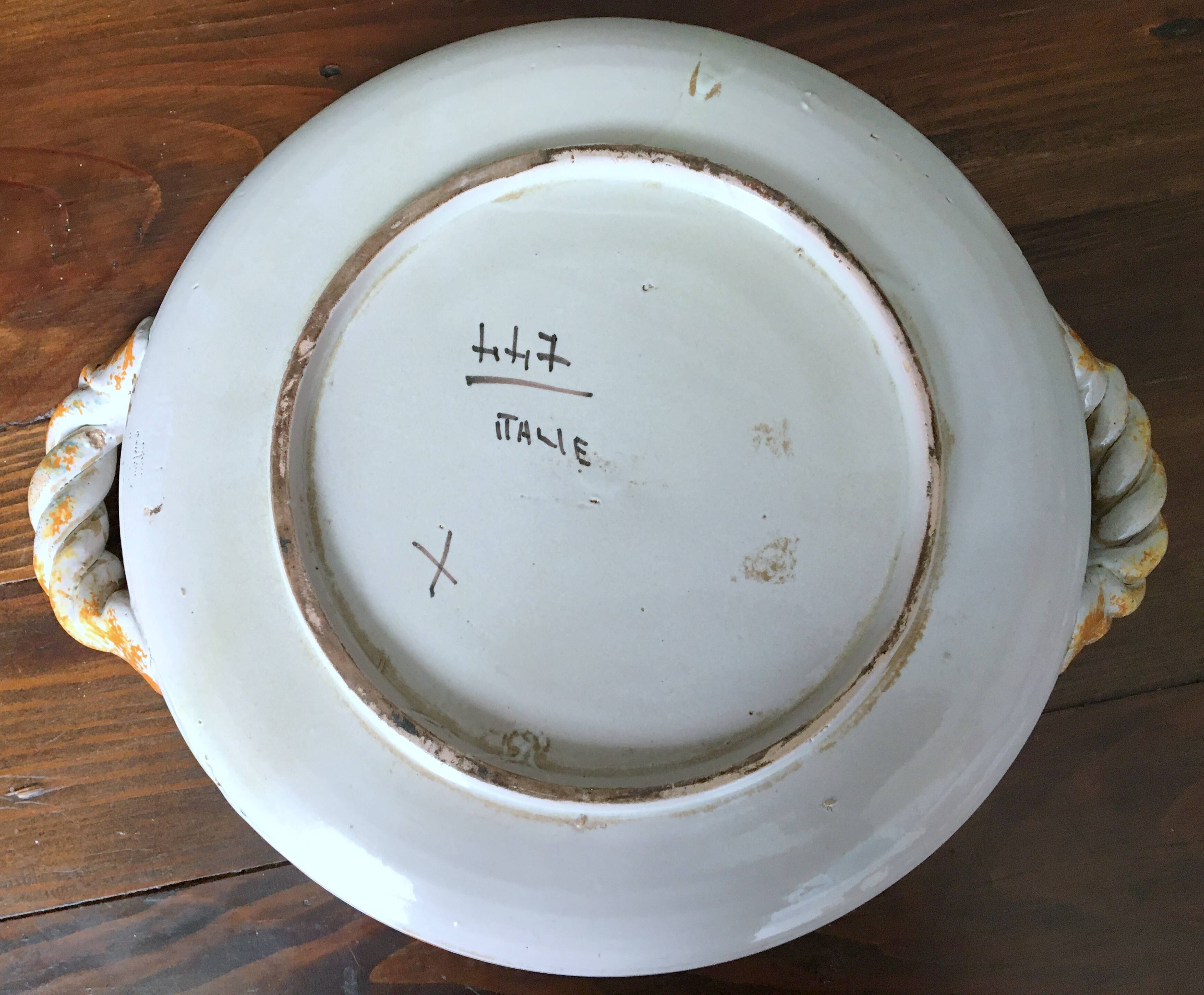 Italian earthenware dish