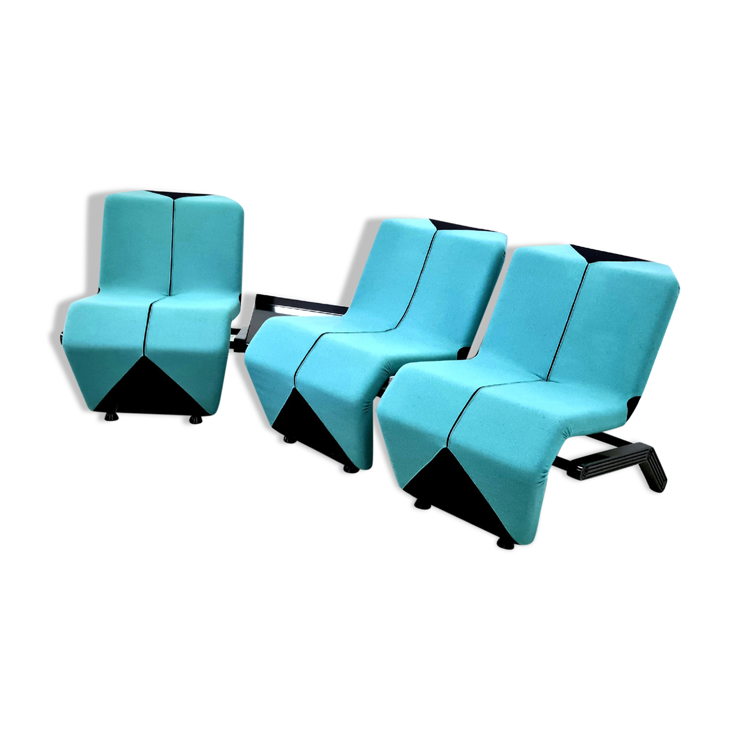 Canapé modulaire post-moderne de style Memphis par Thierry Belt pour Artifort, Pays-Bas années 1980