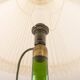 Holmegaard XL deep green lamp with Le Klint shade, 1960s