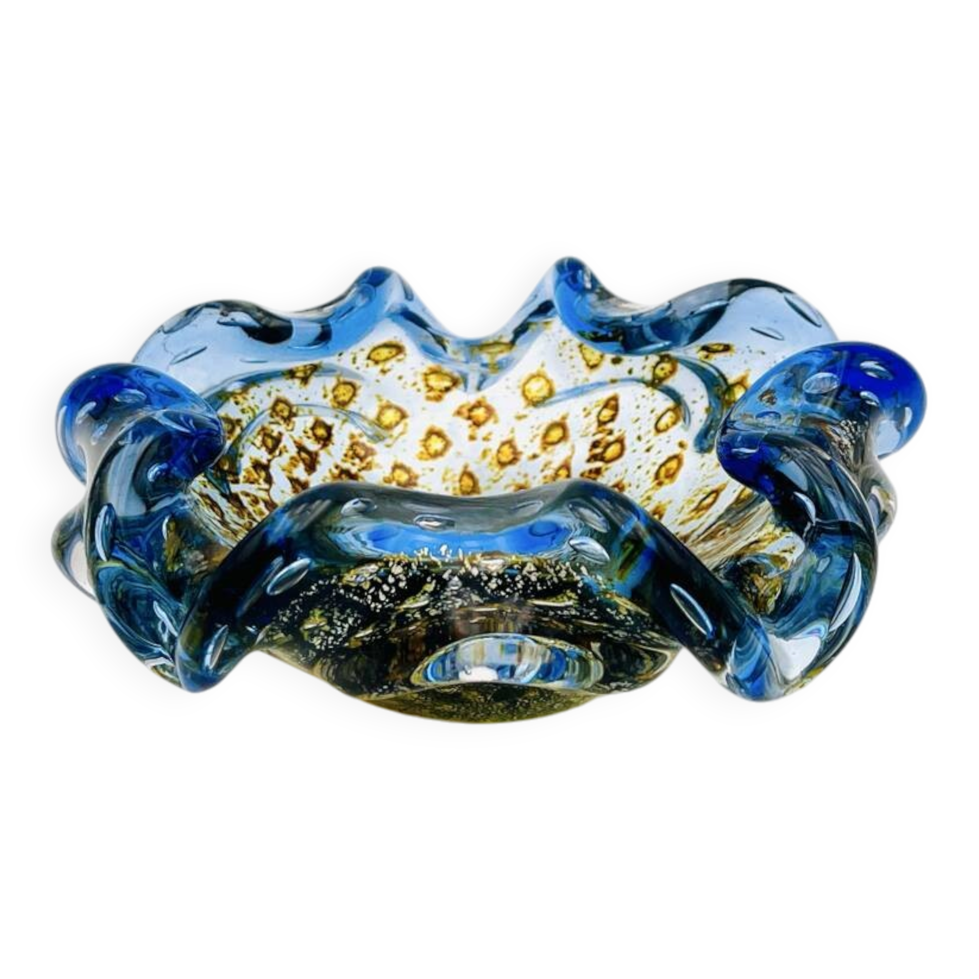 Murano Cup – Bullicante - inclusion Gold & Silver – Circa 1960