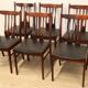Set of 6 Scandinavian chairs in rosewood, 1960.
