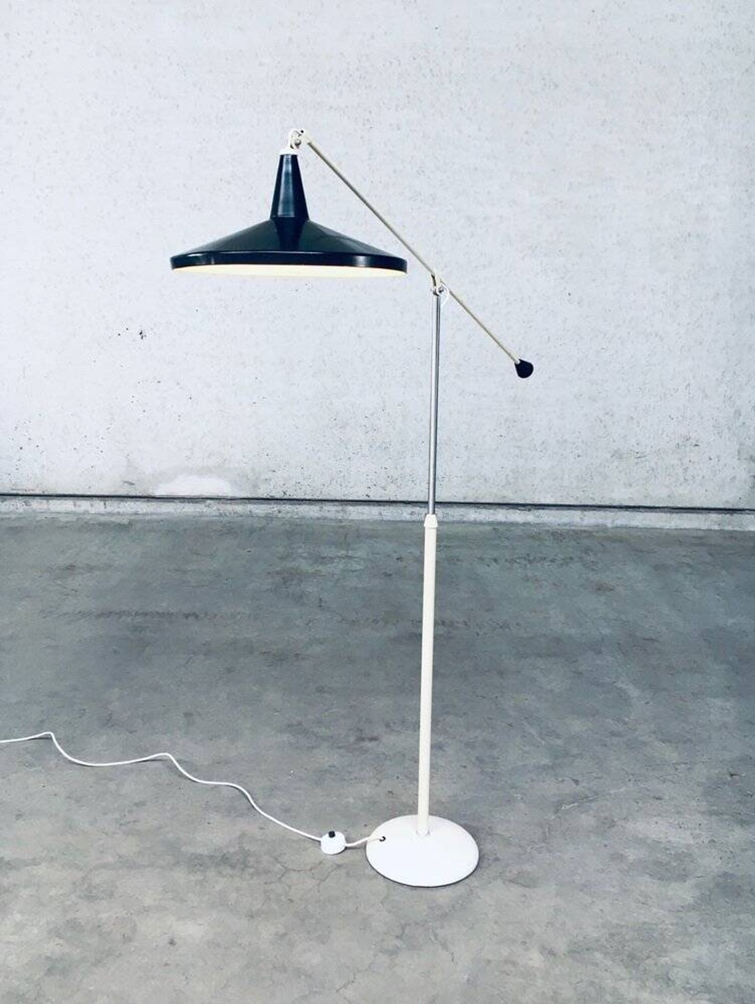 Panama Floor Lamp in Black by Wim Rietveld for Gispen, 1957