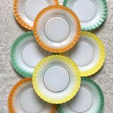 Colorful vintage Duralex plates