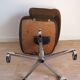 Fauteuil de bureau marron à roulettes, Allemagne 1970