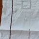 Taies oreiller brodées lin blanc grand modèle vintage (lot de 2)
