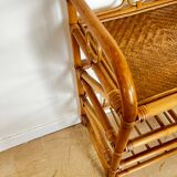 Bamboo and wicker shelf
