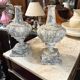 Paire de pied de lampe en marbre