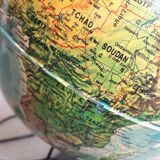 Globe terrestre vintage lumineux made in Italy 1970