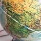 Bright vintage earth globe made in Italy 1970