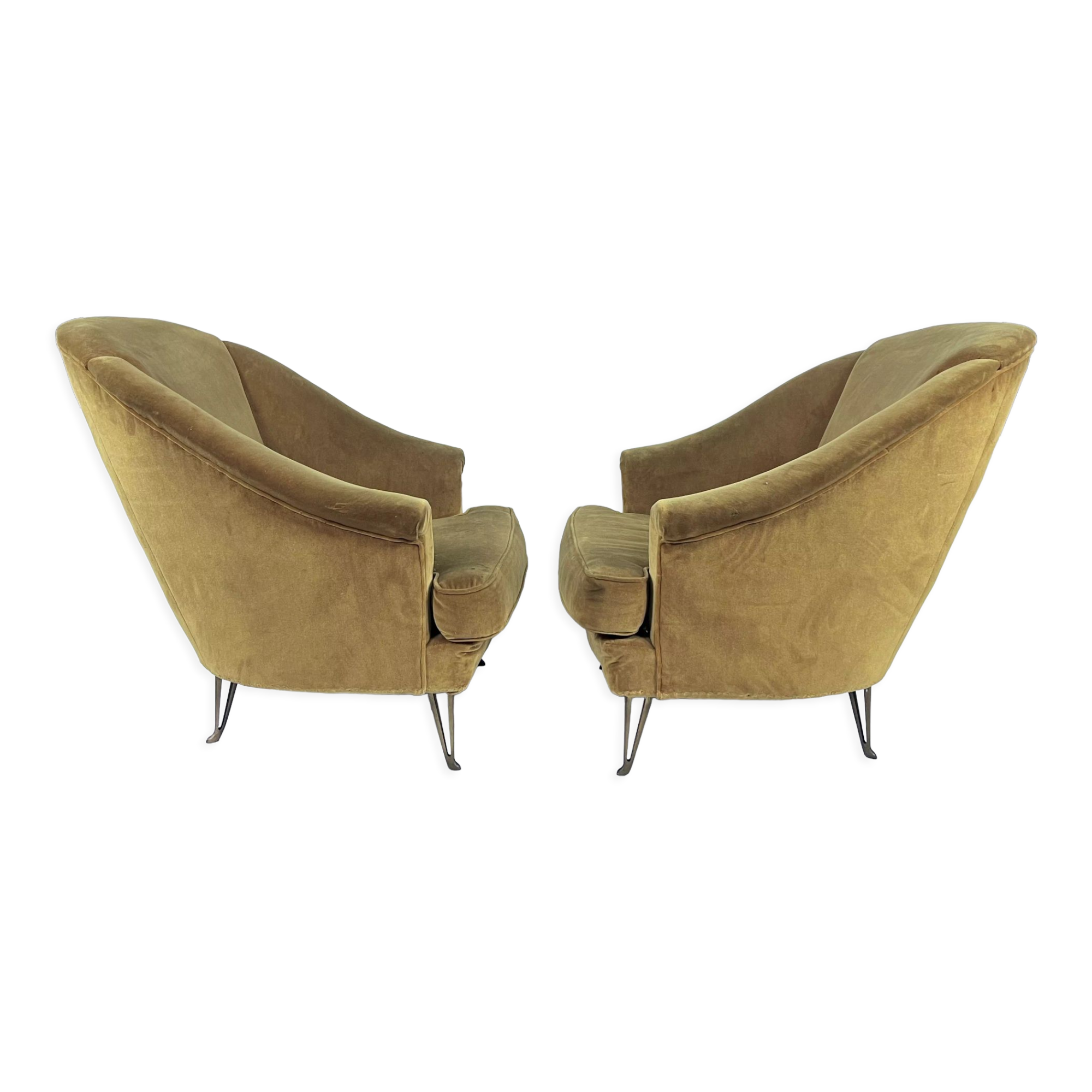 Isa Bergamo, armchairs, Italy 1950s