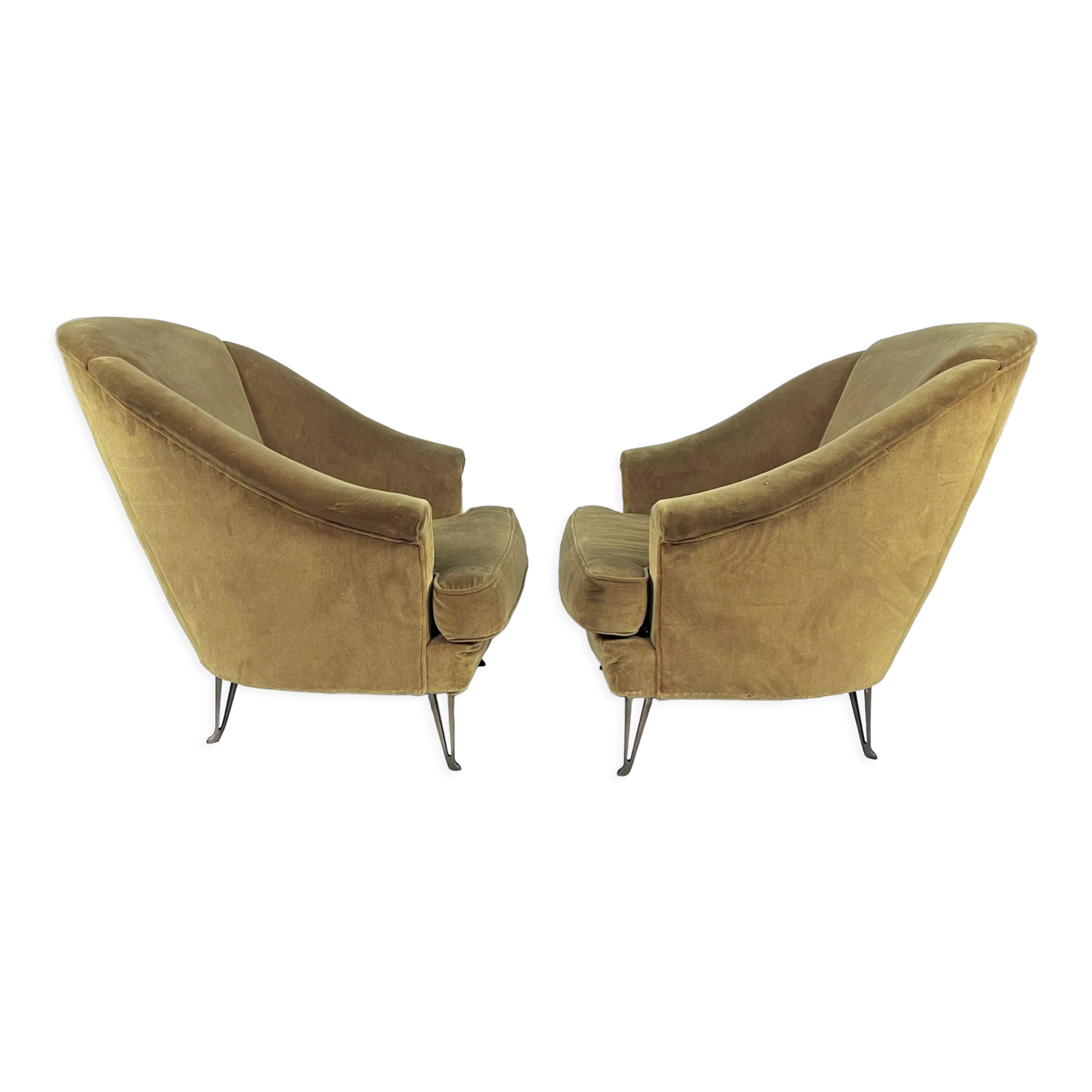 Isa Bergamo, armchairs, Italy 1950s