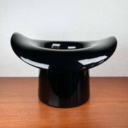 Vintage Italian vase top hat in Murano glass, 1980s.