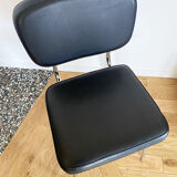 Black leatherette chair