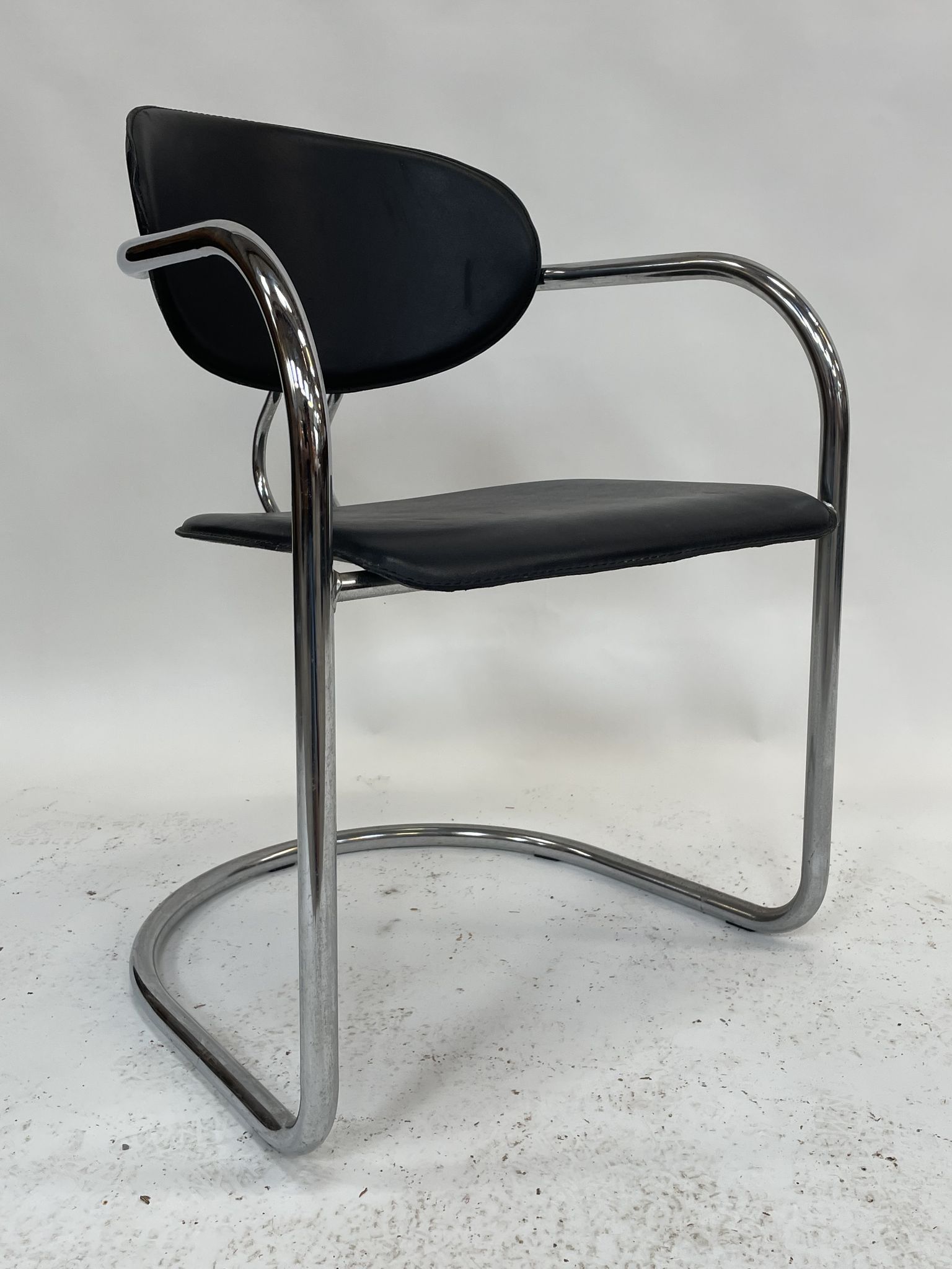 Vintage dining chair effezeta made in Italy design chrome