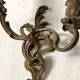 Pair of bronze wall sconces in Louis XV style