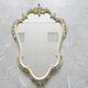 Florentine mirror in baroque style patinated in white and green