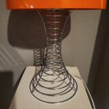 Orange and chrome mushroom lamp, Verner Panton style, 1970, 80