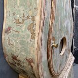 Antique mora clock long case, mint colour wood case 1800s