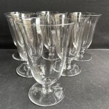 5 Baccarat wine glasses Meurcie service – Art Deco