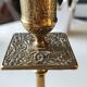 Paire de bougeoirs flambeaux antiques, style rocaille/baroque, XIXème