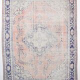 9x12 Pale Red & Blue Vintage Persian Rug, 275x353Cm