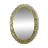 Cristal Art Mid-Century Modern Italian Ground and Gilded Mirror, 1960s