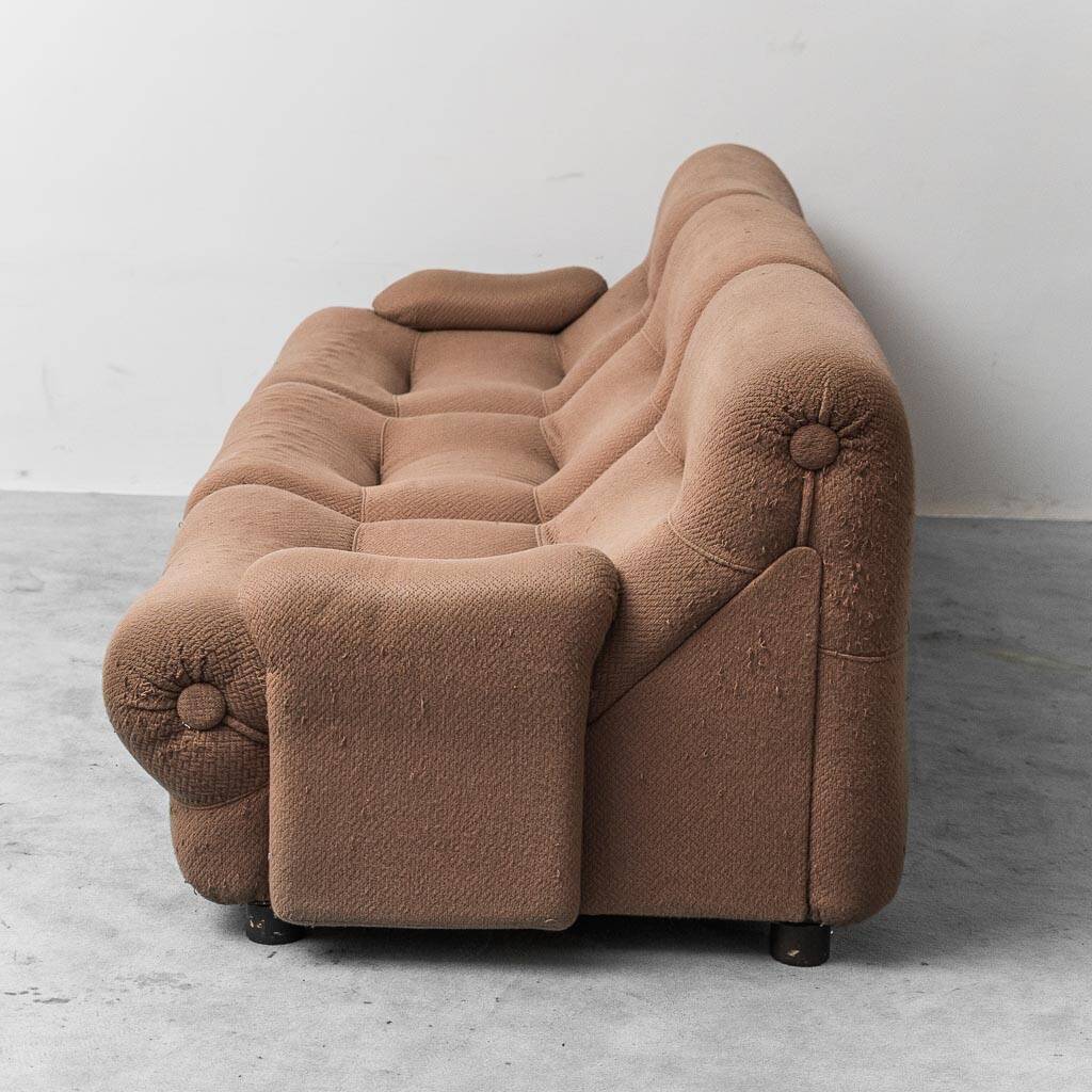 Rezia 3-seater modular vintage sofa by Emilio Guarnacci for 1P, 1970s modernism