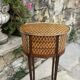 Chiffonier table or folding table in precious wood marquetry.
