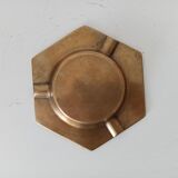 Antique ashtray in solid gilded brass
