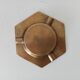 Antique ashtray in solid gilded brass