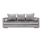 Canapé kopenhaga argent velour, design scandinave