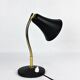 Lamp applies black metal and brass pot 1950