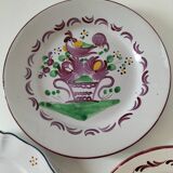 Trio of plates with rooster - Eastern earthenware