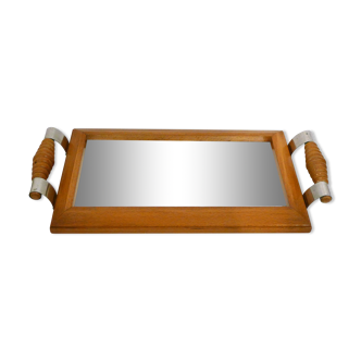 Art deco style mirror tray