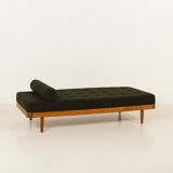 Danish teak daybed in thick boucle fabric, 1960s