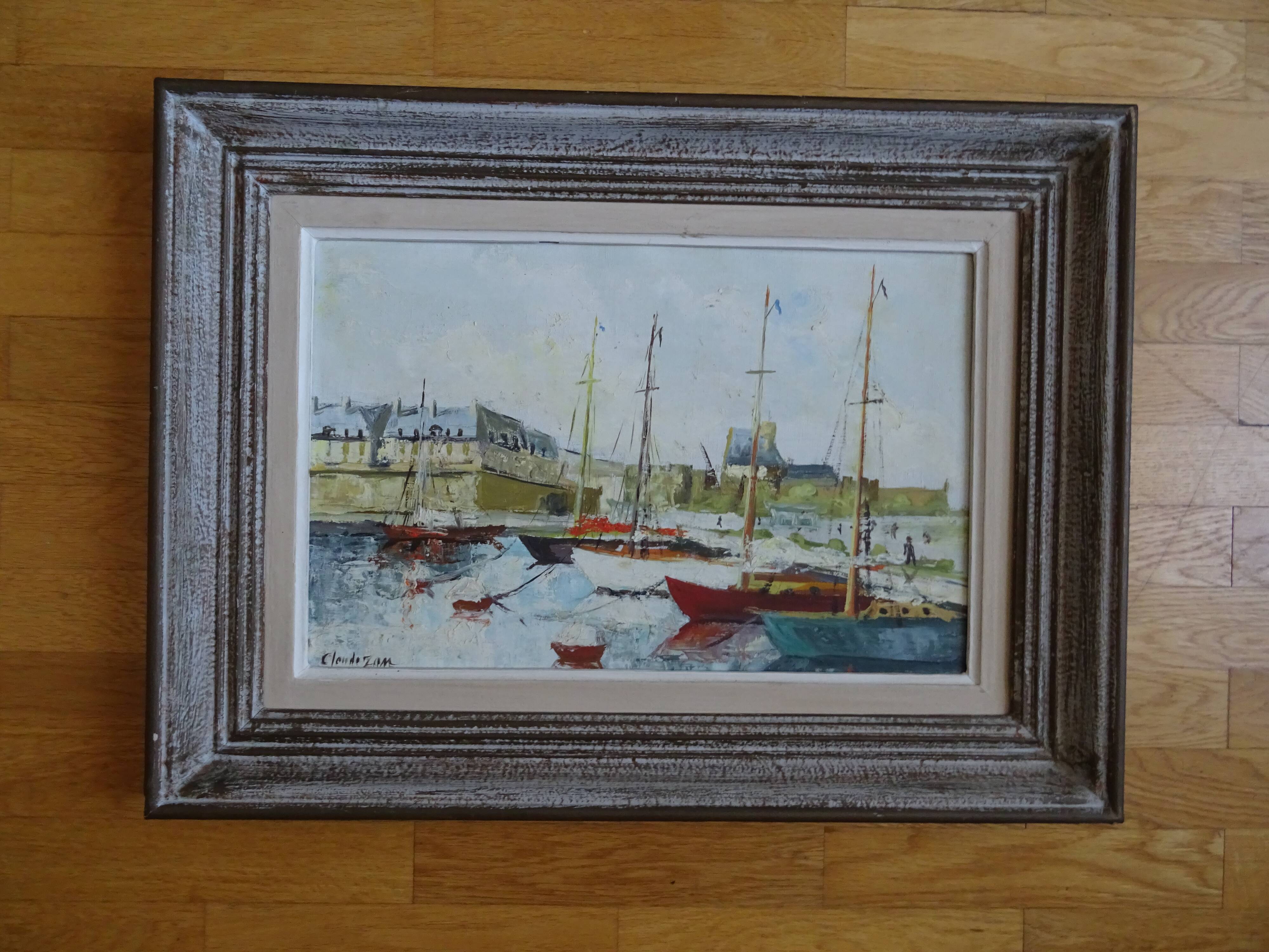 Tableau "Port de Saint Malo" signé
