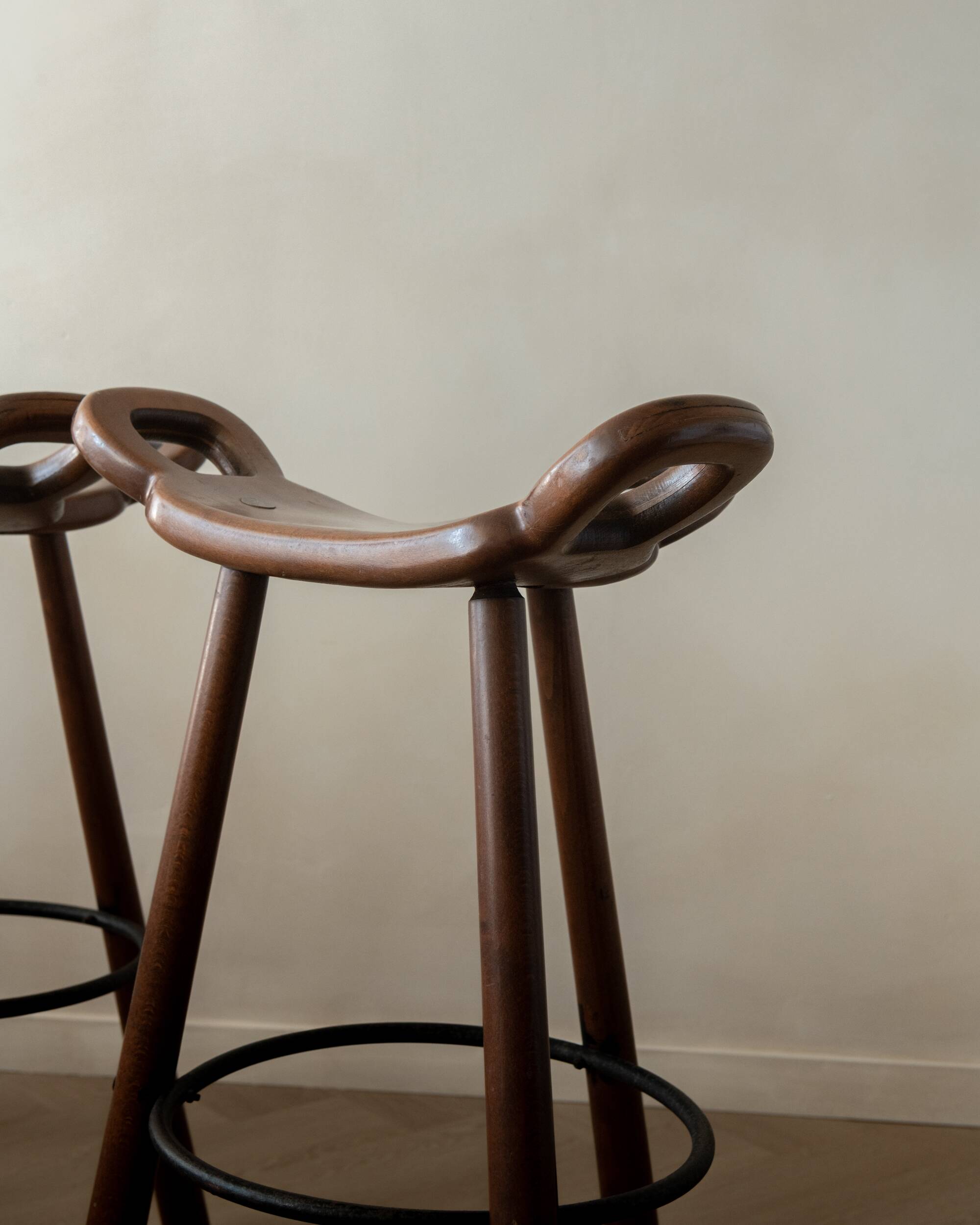 Vintage Spanish Brutalist Marbella Bar Stools by Confonorm, 1970s, Set of 3