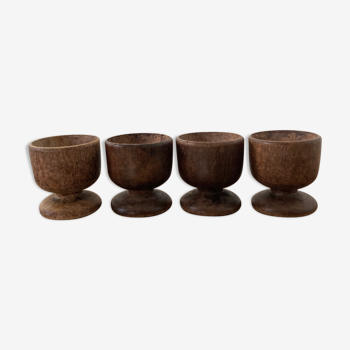 Set of 4 wooden shells