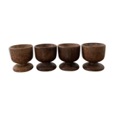 Set of 4 wooden shells