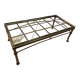 Table basse en fer et plateau en verre