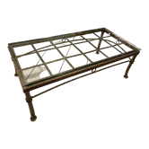 Iron coffee table and glass top