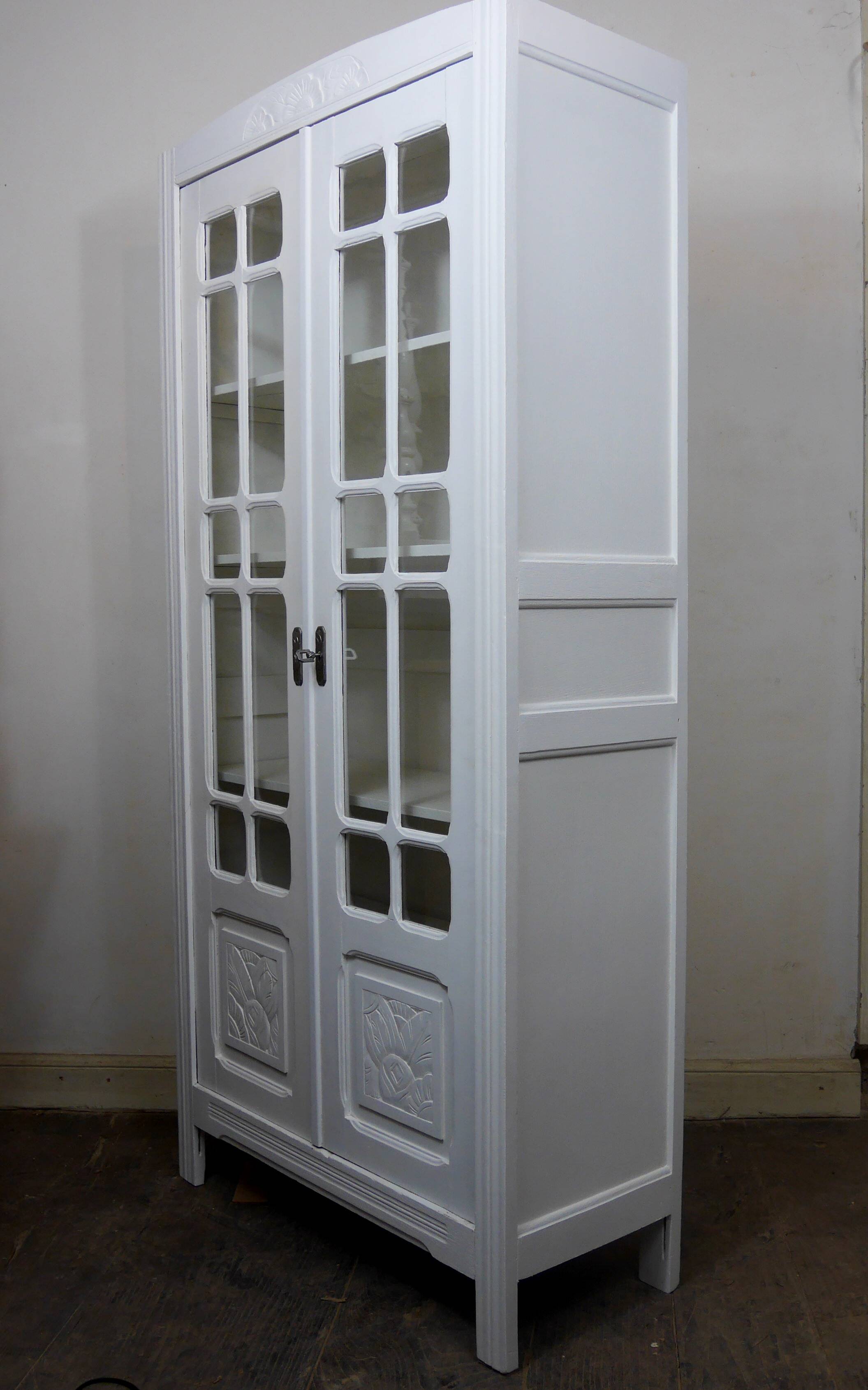 Parisian art deco glass display cabinet