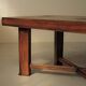 Modernist oak table with a checkerboard top, France, circa 1940.