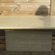 Travertine coffee table