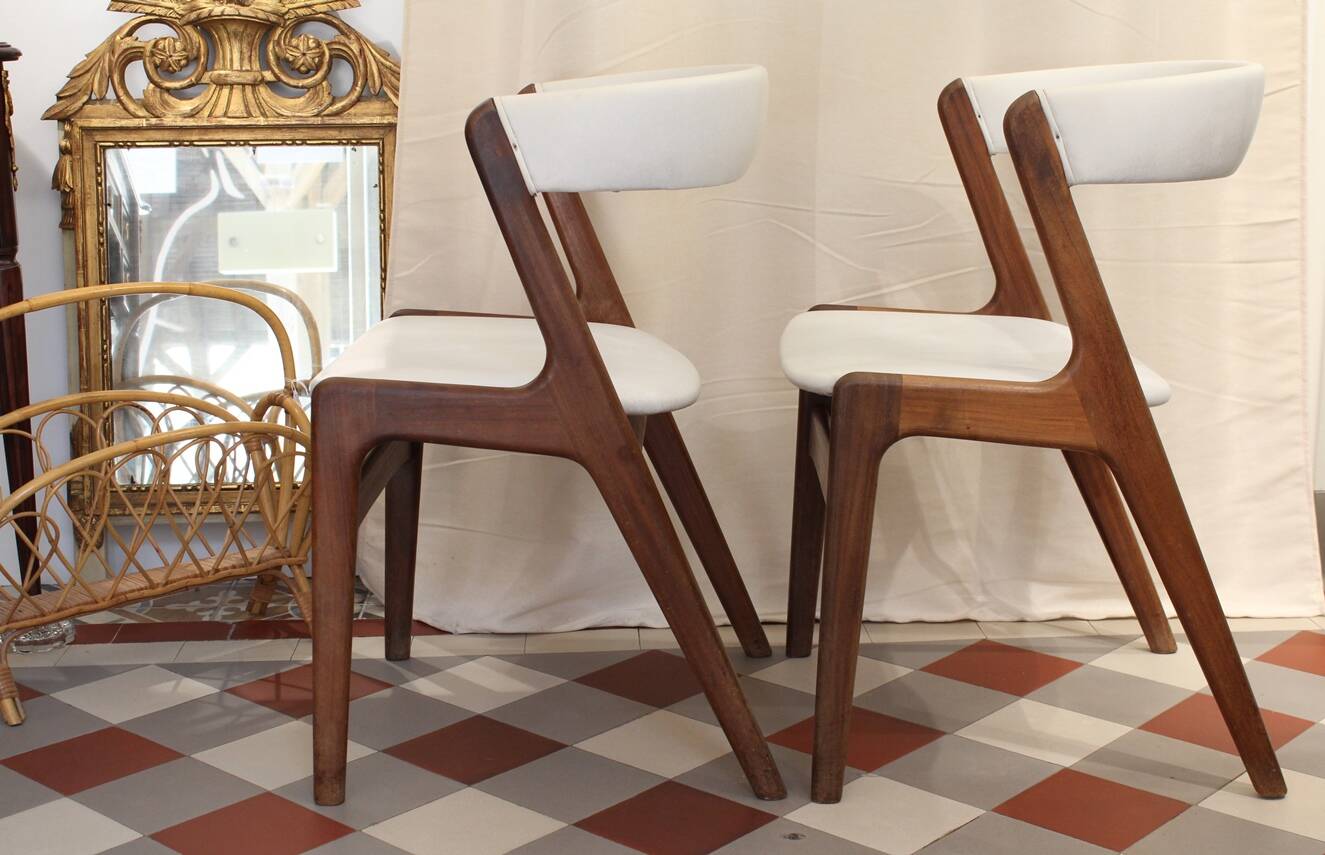 Pair of T21 Fire model chairs by Kai Kristiansen circa 1960