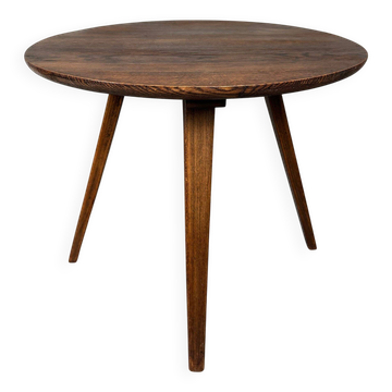 Table d'appoint vintage 'japandi' – chêne