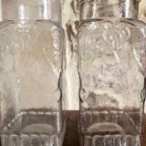 2 glass vases, 19th century.
