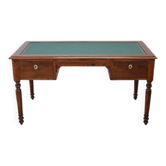 Antique Desk In Walnut, Italy Mid 19th Century, Restored