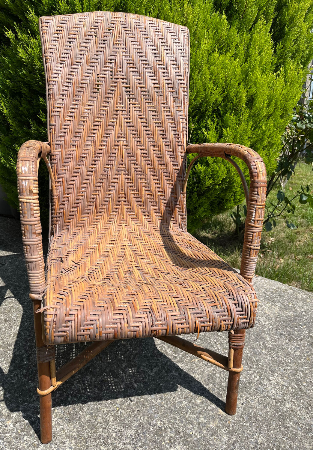 Rattan armchair from the 60s